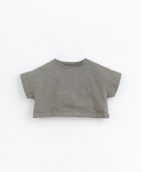 Flamé Jersey T-Shirt kurz grau